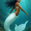 Brown Mermaid Diamond Painting