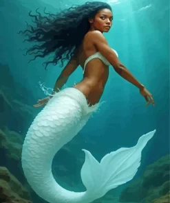 Brown Mermaid Diamond Painting