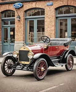 Brown Old Car Diamond Painting