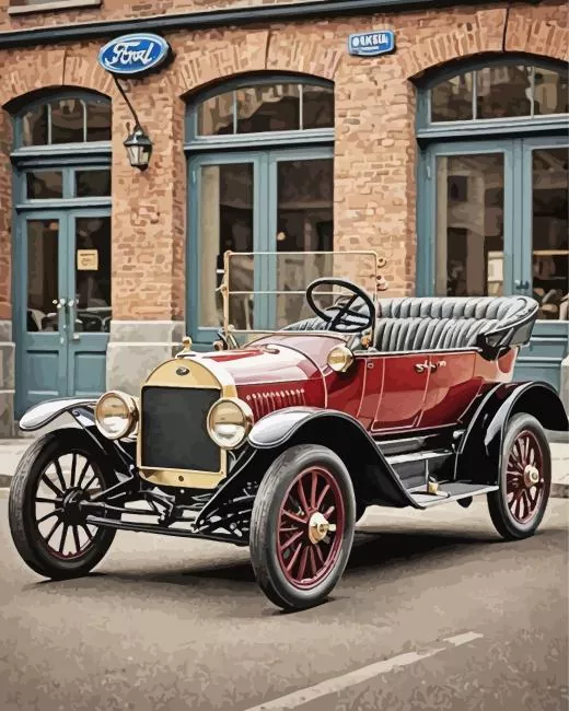 brown old car Diamond Paints Brown Old Car Diamond Painting