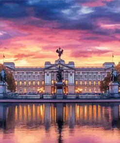 Buckingham Palace At Sunset Diamond Painting