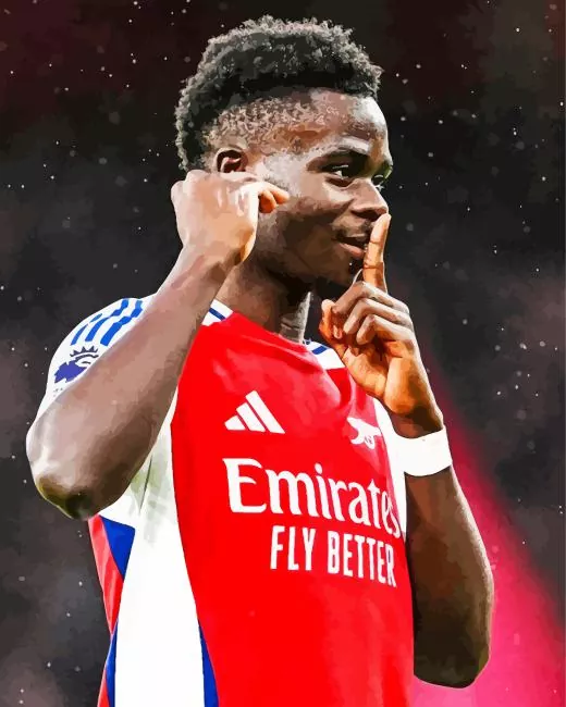 bukayo saka arsenal player Diamond Paints Bukayo Saka Arsenal Player Diamond Painting