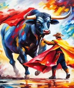 Bull And Matador Art Diamond Painting