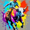 Bull Rider Art Diamond Painting