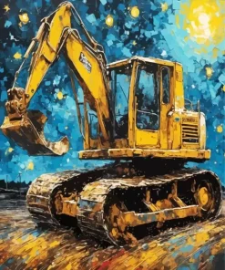 Bulldozer Art Diamond Painting
