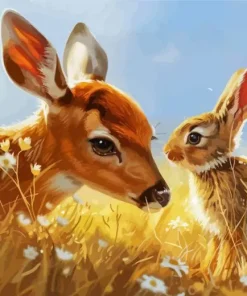 Bunny And Deer Diamond Painting