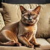 Burmese Cat On Sofa Diamond Painting