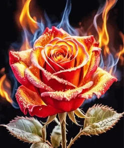 Burning Flower Diamond Painting