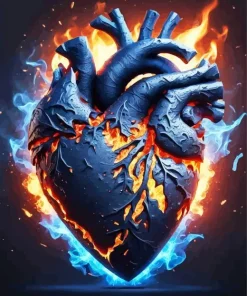 Burning Heart Diamond Painting