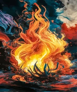 Burning Wood Art Diamond Painting