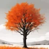 Burnt Orange Tree Diamond Painting