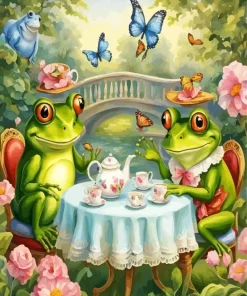 Butterflies And Frogs Diamond Painting