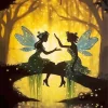 Butterflies Girl Silhouette Diamond Painting