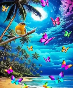 Butterflies Landscape Diamond Painting
