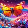 Butterfly In A Field Diamond Painting