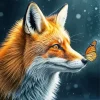 Butterfly On Fox Nose Diamond Painting
