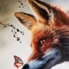Butterfly On Fox Nose Art Diamond Painting
