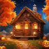 Cabin In Fall Diamond Painting