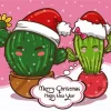 Cactus Christmas Sayings Diamond Painting