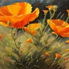 California Poppy Diamond Painting