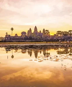 Cambodia Sunset Diamond Painting