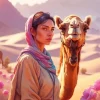 Camel And Girl Diamond Painting