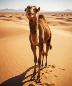 Camel In Desert Diamond Painting