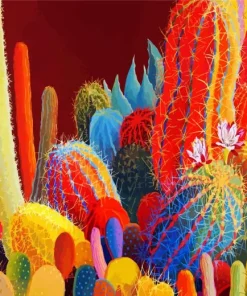 Colorful Cactus Diamond Painting