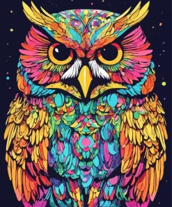 Colorful Owl Bird Diamond Painting