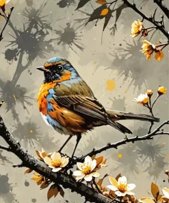 Cool Flowers Branch Art Diamond Painting