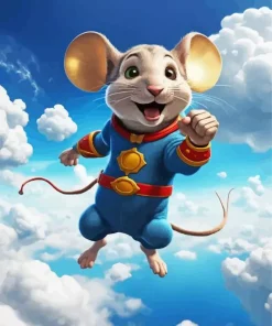 Cool Flying Mouse Art Diamond Painting