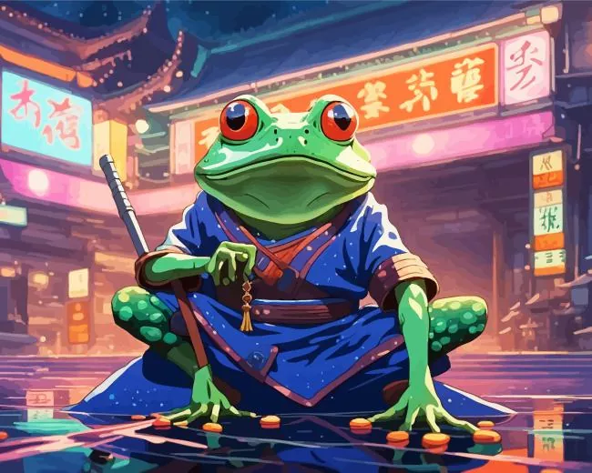 cool funky frog Diamond By Numbers Cool Funky Frog Diamond Painting