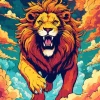 Cool Furious Lion Diamond Painting