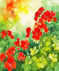 Cool Geranium Art Diamond Painting