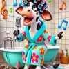 Cow Singing Diamond Painting