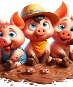 Cute Pigs Diamond Painting