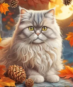 Fall Persian Cat Diamond Painting