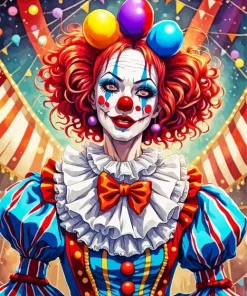 Female Clown Anime Diamond Painting
