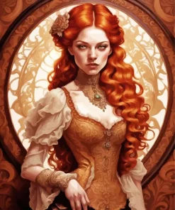 Female Ginger Art Diamond Painting
