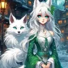Female Kitsune Diamond Painting