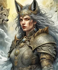 Female Lycan Art Diamond Painting