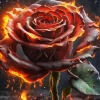 Fire Red Rose Diamond Painting