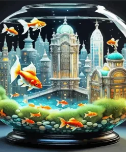 Fish Bowl Diamond Painting