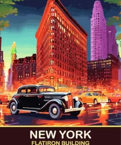 Flatiron Building Poster Diamond Painting