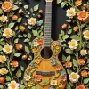 Floral Guitar Art Diamond Painting