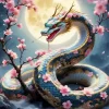 Flower With Snake Art Diamond Painting