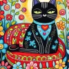 Folkart Black Cat Diamond Painting