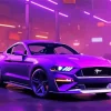 Ford Purple Art Diamond Painting