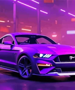 Ford Purple Art Diamond Painting