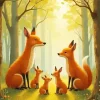Forest Animals Fox Diamond Painting